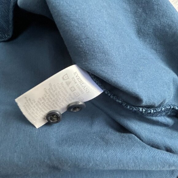Everlane Womens Corduroy Button-Up Shirt Small Blue Long Sleeve Chest Pockets - Picture 4 of 7